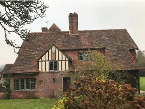 This is a photo of a kent peg tiled roof being installed in Rochester, Kent. Works have been carried out by Rochester Roofing