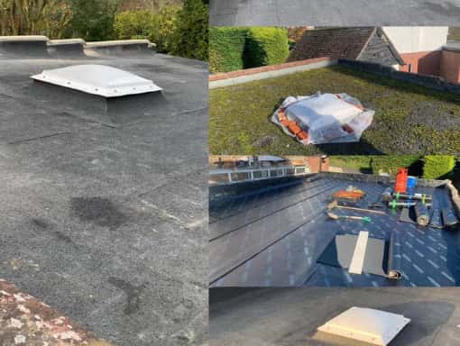 This is a photo of a flat roof repair carried out in Rochester, Kent Works have been carried out by Rochester Roofing